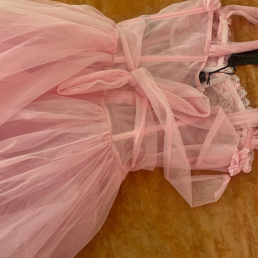 NWT Widow Death Becomes Her Goth Gown in Pink Lace Sz M - Picture 5 of 16